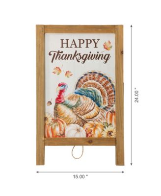 Thanksgiving Turkey Easel Porch Sign, 24"
