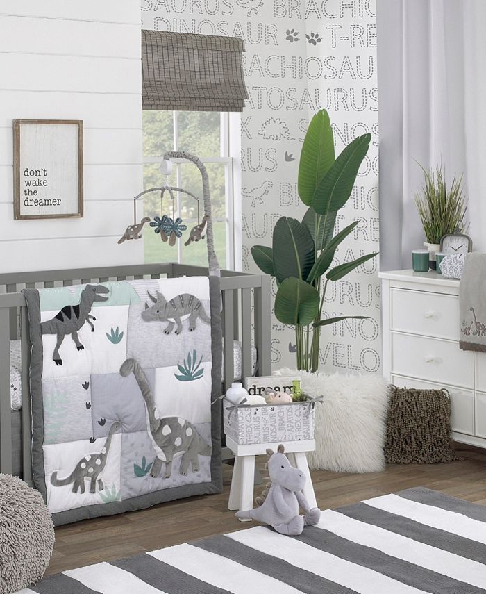 Macy's BabySaurus Super Soft Word Print Fitted Crib Sheet Macy's