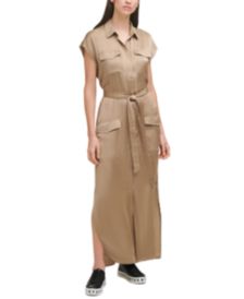 Belted Cargo Maxi Dress