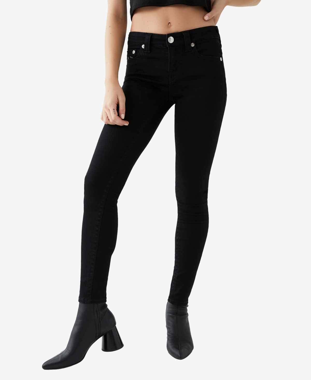Women's Jennie Curvy Soft Stretch Skinny Jeans - Body Rinse Black