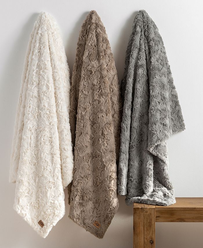 UGG® Adalee Faux Fur Throw & Reviews Blankets & Throws Bed & Bath