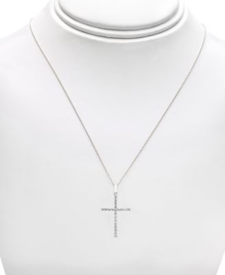 Diamond Cross 18" Pendant Necklace (1/2 ct. t.w.) in 14k White, Yellow or Rose Gold 
