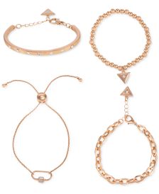 Gold-Tone 4-Pc. Set Crystal, Link & Beaded Bracelets