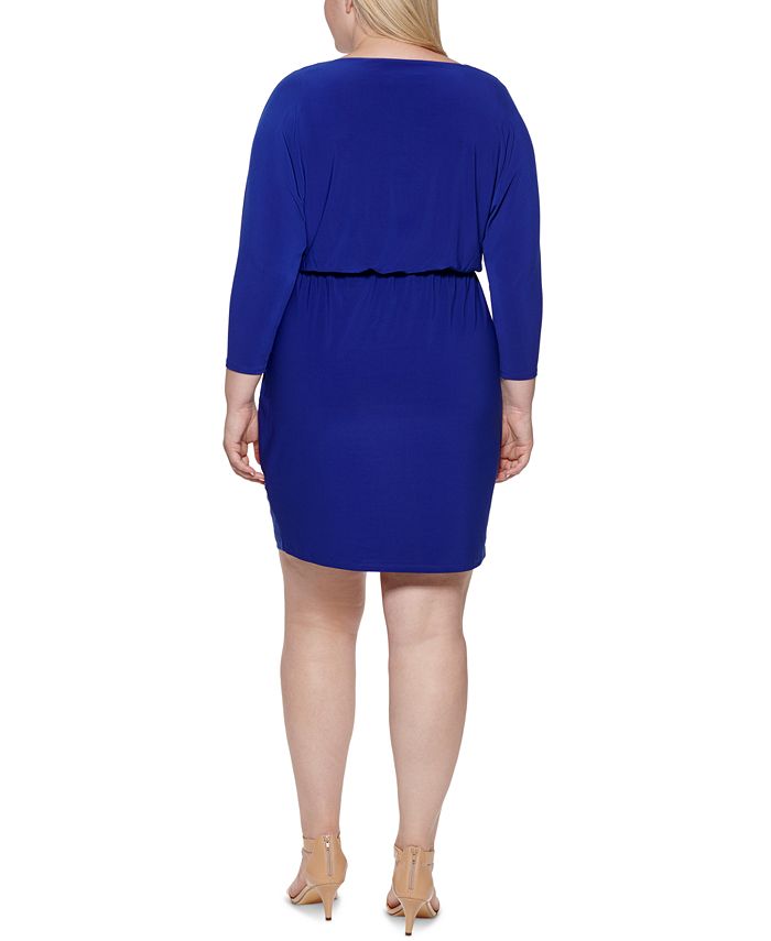 Jessica Howard Plus Size Blouson Sheath Dress Macy's