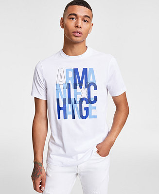 A|X Armani Exchange Men's Big Scattered Logo T-Shirt, Created for Macy ...