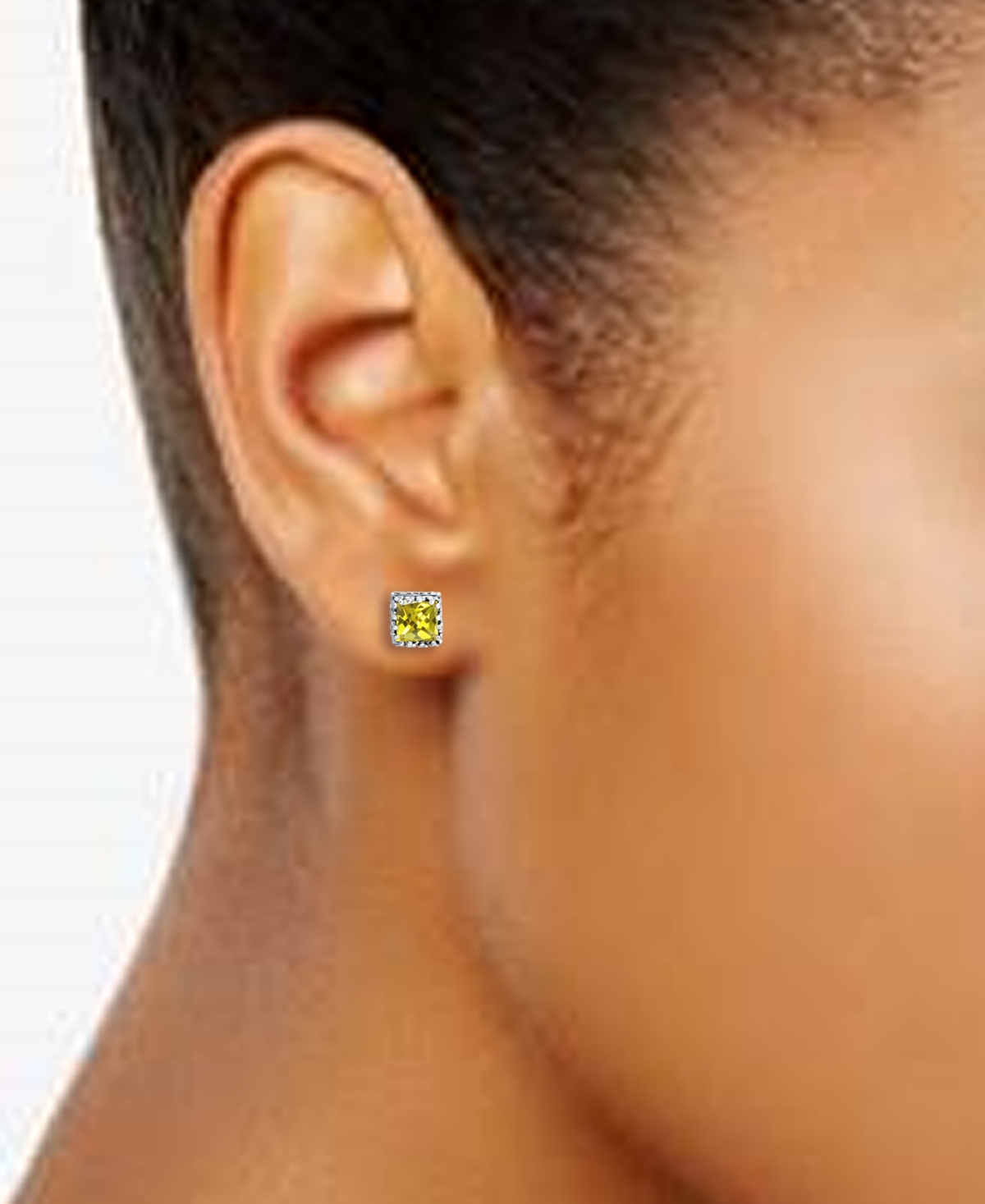 Giani Bernini Cubic Zirconia Princess Stud Earrings in Sterling Silver, Created for Macy's
