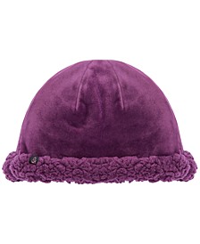 Velour Hat with Sherpa Cuff