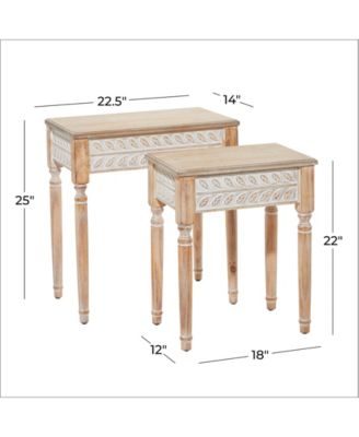 Farmhouse Accent Table, Set of 2