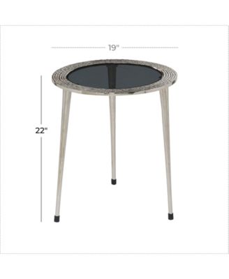 Contemporary Aluminum Accent Table