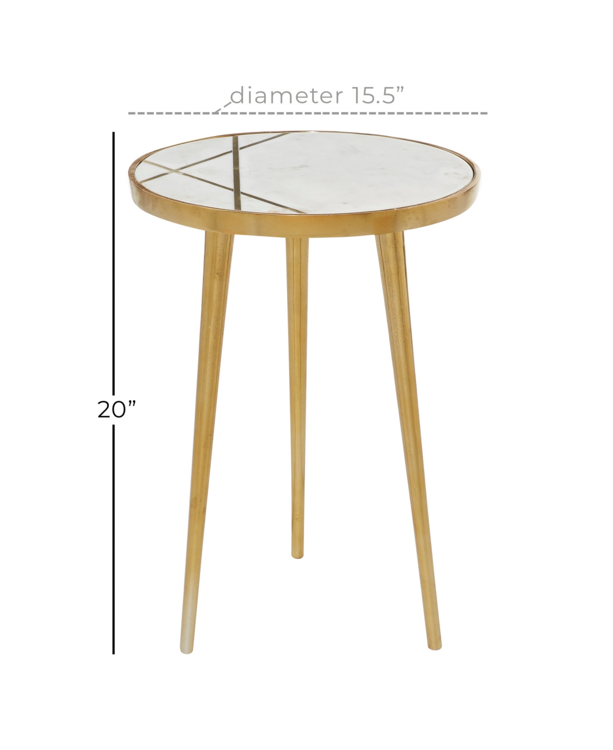 Aluminum Modern Coffee Table - Gold-Tone