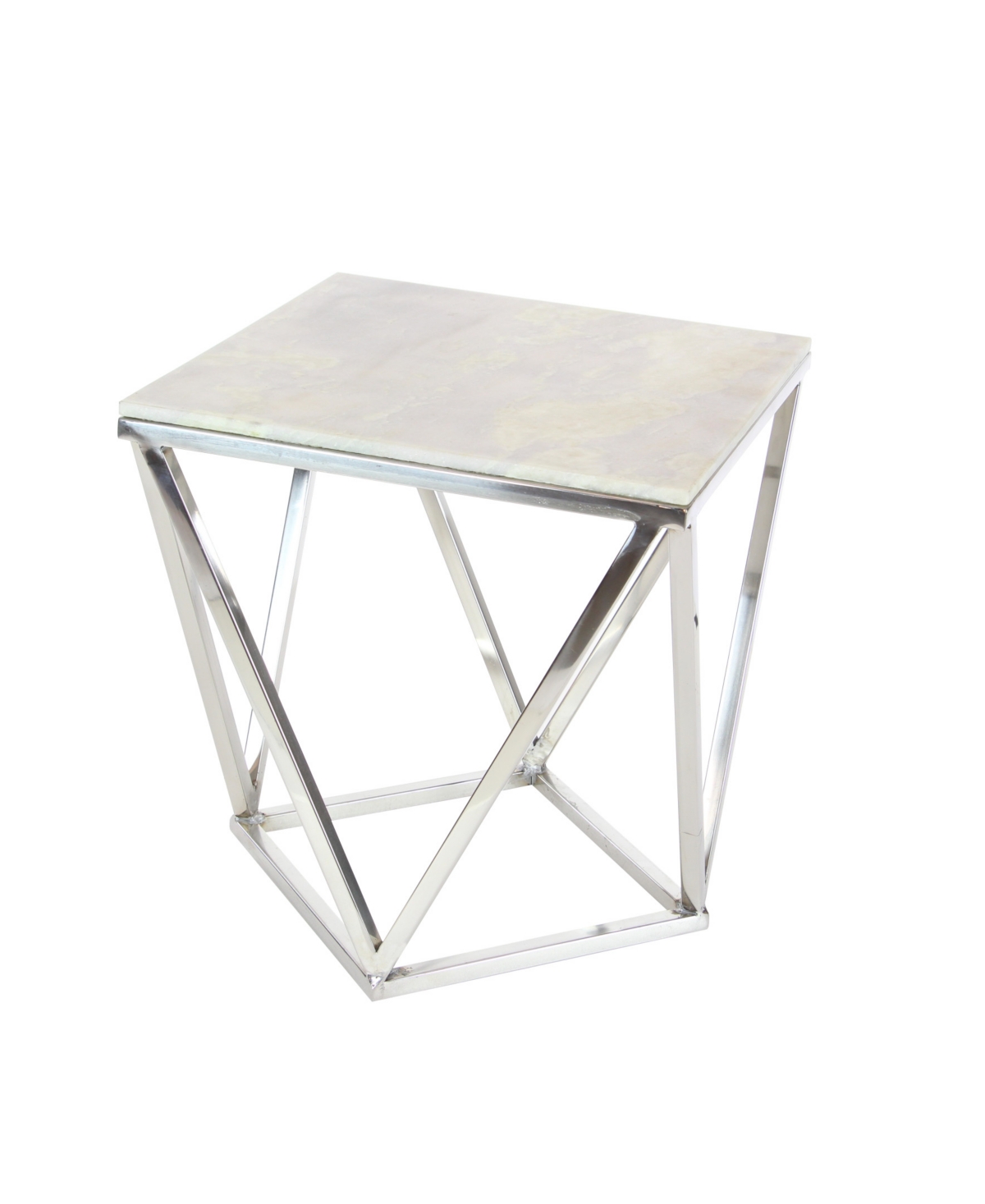 Modern Accent Table - Silver-Tone