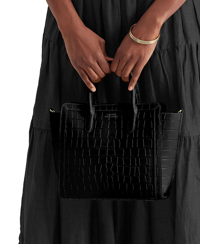 Lauren Ralph Lauren Tyler Embossed Leather Medium Tote & Reviews