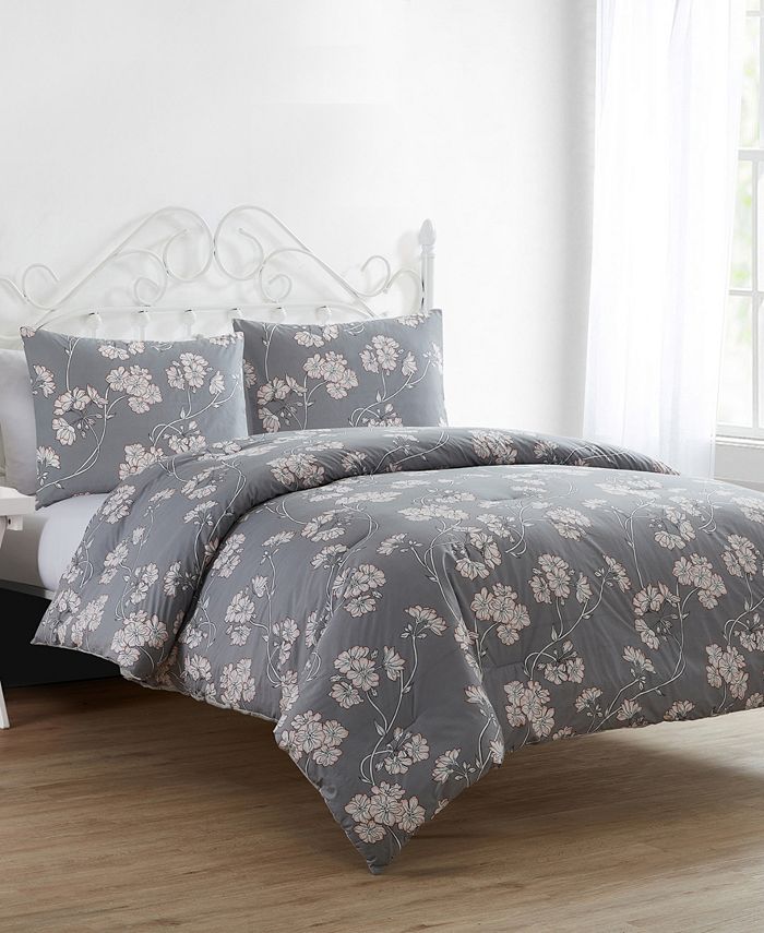 Tahari Home Gable Floral 3 Piece Comforter Set, Full/Queen Macy's
