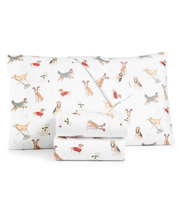 Martha Stewart Collection Printed Cotton Flannel 3Pc. Twin XL Sheet