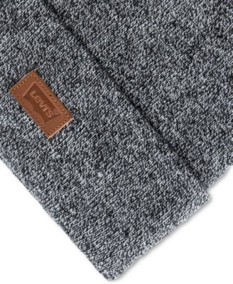 Levi’s All Season Comfy Leather Logo Patch Hero Beanie