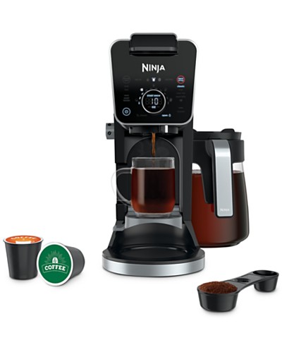 Ninja CFP201 DualBrew System 12-Cup Coffee Maker, Single-Serve for Grounds  & K-Cup Pod Compatible, 3 Brew Styles, 60-oz. Water Reservoir & Carafe