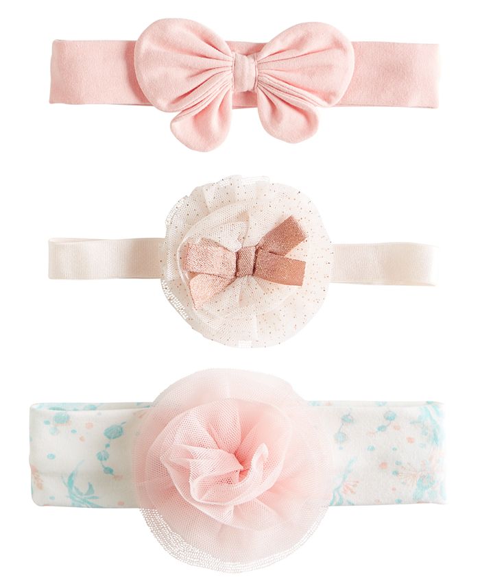 First Impressions Baby Girls 3 Pack Bow Headband Set Created for
