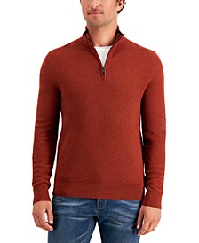 Men's Textured Quarter-Zip Sweater 