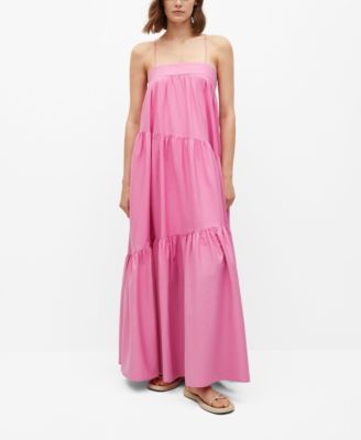 pink maxi dress casual