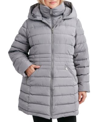 Laundry by Shelli Segal Plus Size Bibbed Hooded Puffer Coat Macy s