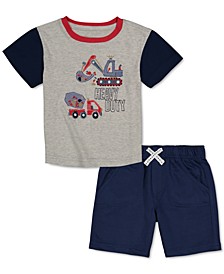 Baby Boys 2-Pc. Tractor T-Shirt & Shorts Set, 