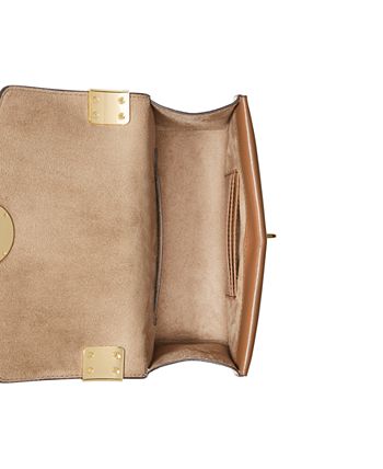 Michael Kors Greenwich Sun Leather Small Convertible Crossbody Bag Gold  Chain
