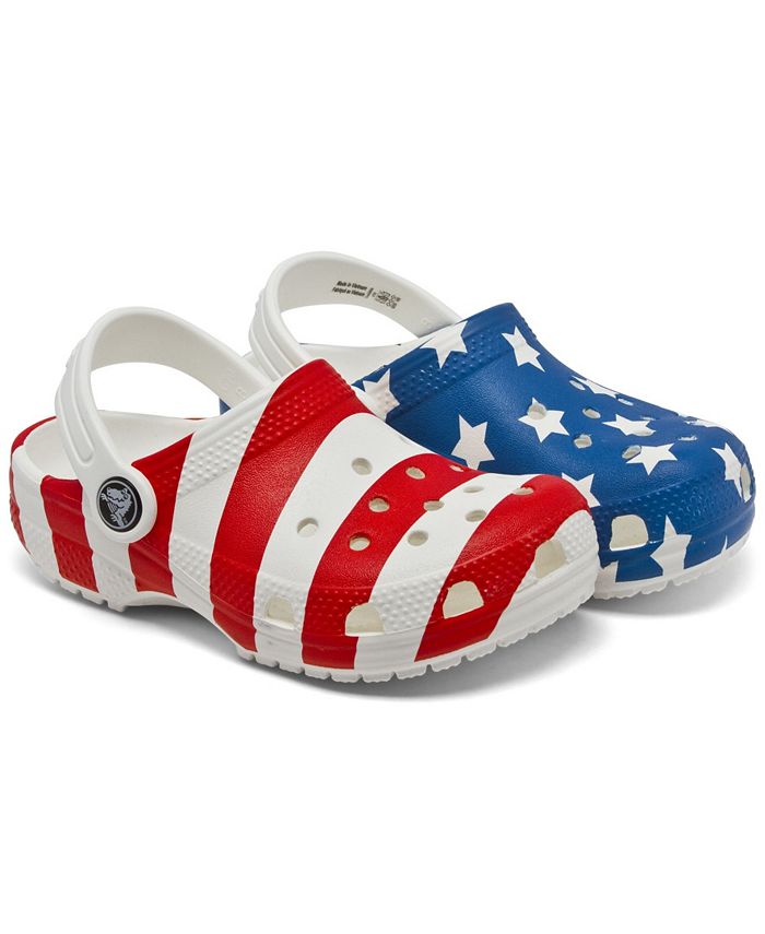 Crocs Little Kids Classic American Flag Clog Sandals from Finish Line -  Macy's