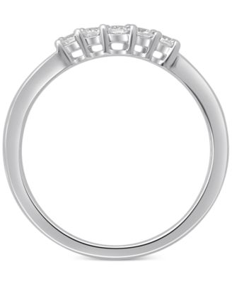 Diamond Curved Anniversary Ring (1/3 ct. t.w.) in 14k White Gold