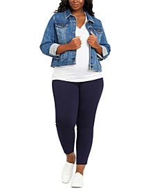 Plus Size The Maia Rayon Skinny Maternity Ankle Pants