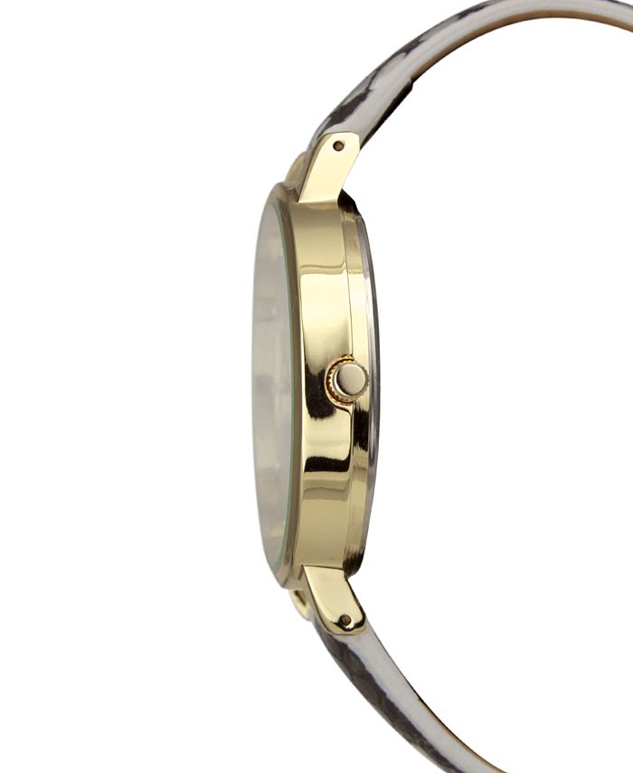 INC International Concepts Women's Gray Faux Snake Strap Watch 38mm