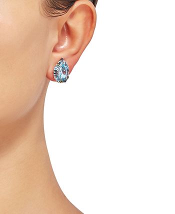 Macy's - Multicolor Gemstone Teardrop Stud Earrings (8 ct. t.w.) in Sterling Silver