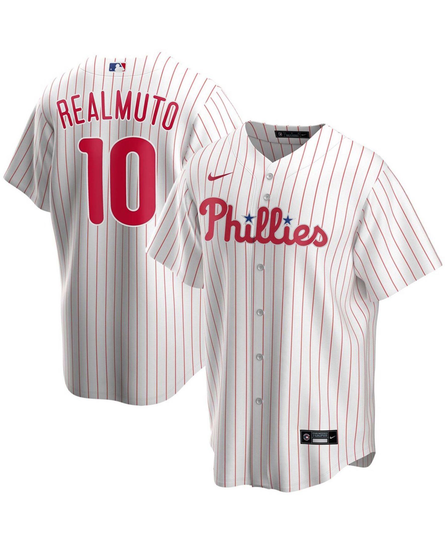 Мужской топ Nike JT Realmuto White Philadelphia Phillies Home Replica Player Name Jersey — фото 1