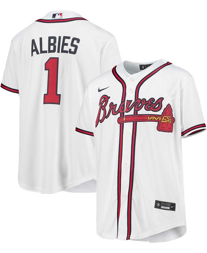Nike Big Boys and Girls Ozzie Albies White Atlanta Braves Home Replica  Player Jersey - Macy's