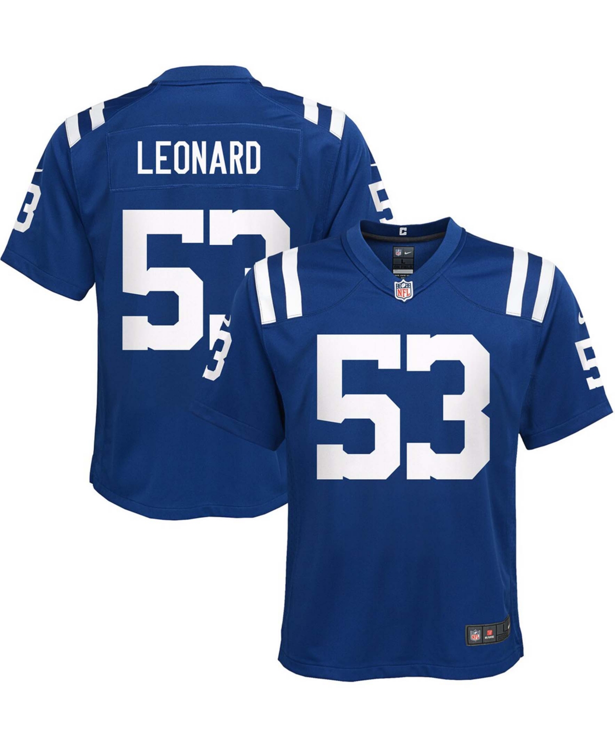 Nike Big Boys Shaquille Leonard Indianapolis Colts Indiana Nights Alternate Game Jersey - Royal White