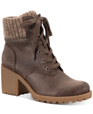 Sun + Stone Romina Lace-up Hiker Booties, Created for Macy's & Reviews ...