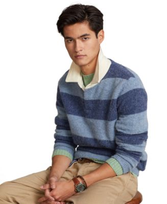 Polo Ralph Lauren Men's Striped Wool Rugby Sweater & Reviews - Sweaters -  Men - Macy's