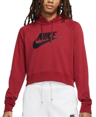 nike women's sportswear essential cropped hoodie