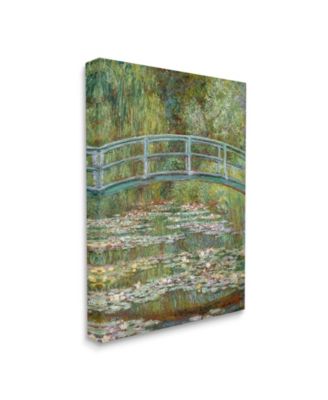 Bridge over Lilies Monet Classic Painting Stretched Canvas Wall Art, 16" x 20"