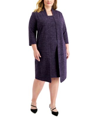 Connected - Plus Size Layered-Look Jacket Dress