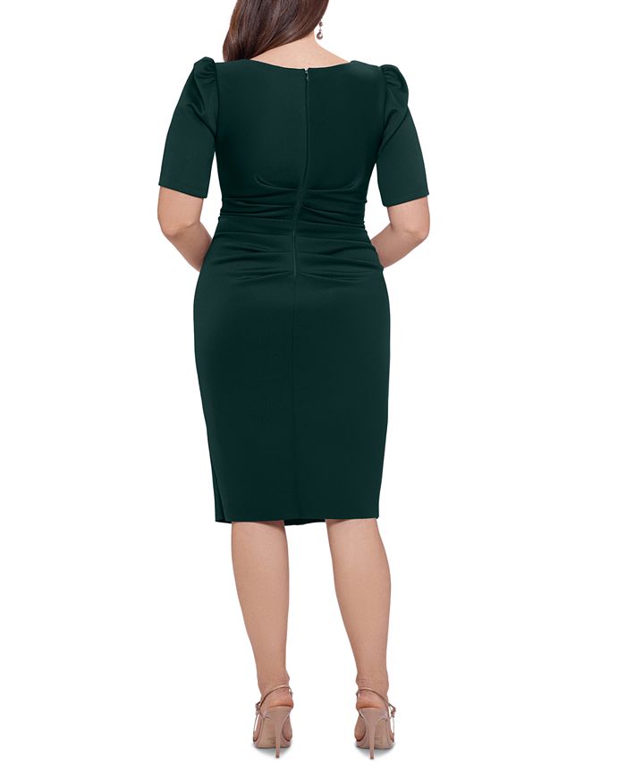 XSCAPE Plus Size Draped-Detail Bodycon Dress - Macy's