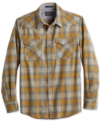 Pendleton Men's Canyon Plaid Wool Western Shirt - Macy's