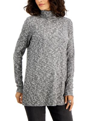 Style & Co - Heather Rib Knit Tunic Top