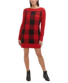 Buffalo Plaid Sweater Dress