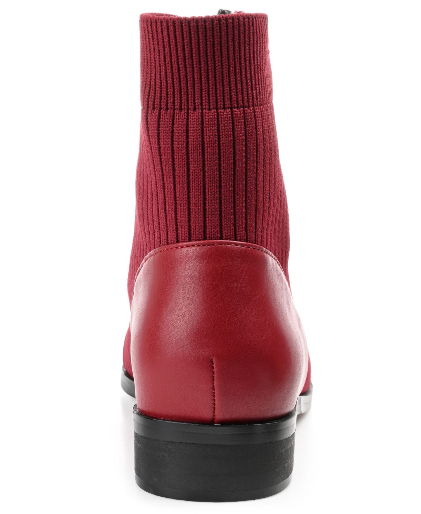 Женские ботинки Journee Collection Bexlie Front Zip Knit Ankle Booties, цвет: Чёрный — фото 8