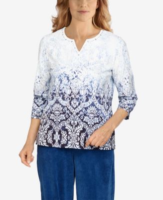 Plus Size Classics Ombre Medallion Top - Macy's