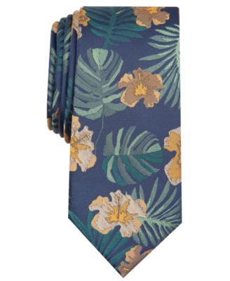 Bar III - Men's Hibiscus Floral Skinny Tie