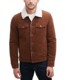 Men's Corduroy Bomber Jacket with Sherpa Collar