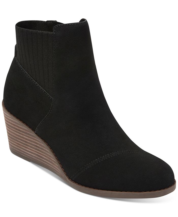 Toms Women S Sadie Wedge Booties Reviews Booties Shoes Macy S