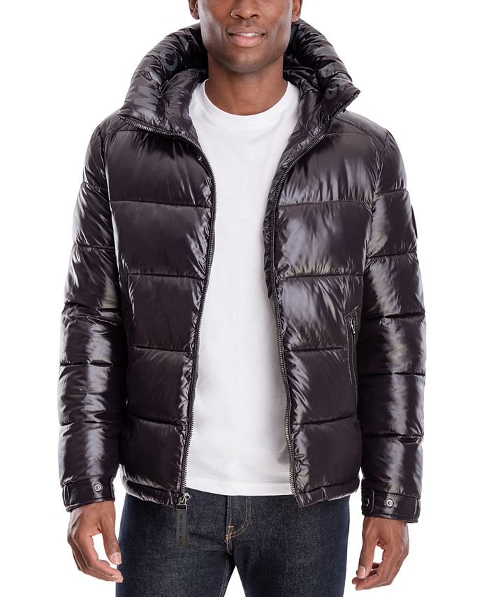 Michael Kors Men's Shiny Hooded Puffer Jacket, Created for Macy's & - Coats & Jackets - Men - Macy's