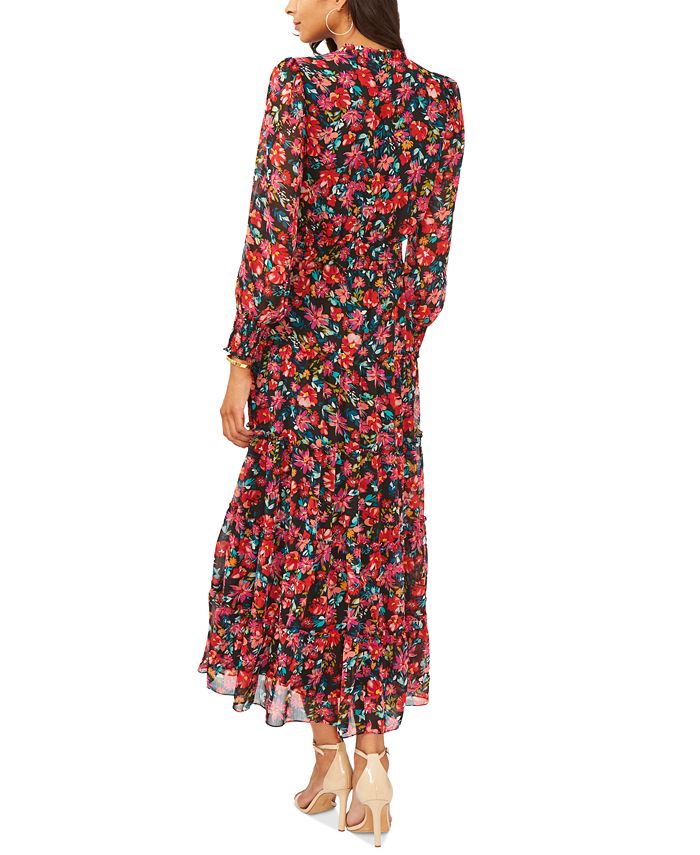MSK Printed Smocked Dress - Macy's